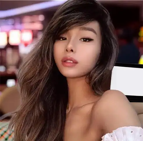 Woman with long hair, casual setting.